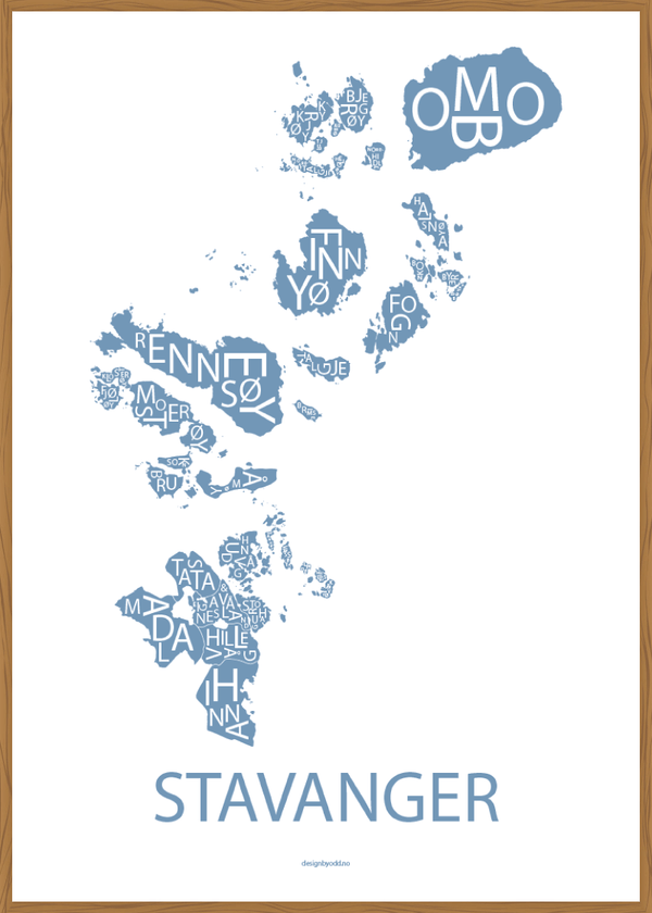 Plakat Stavanger (blå)