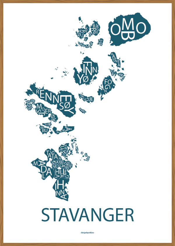 Plakat Stavanger (petroleumsblå)