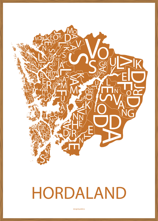 Plakat Hordaland (okergul)