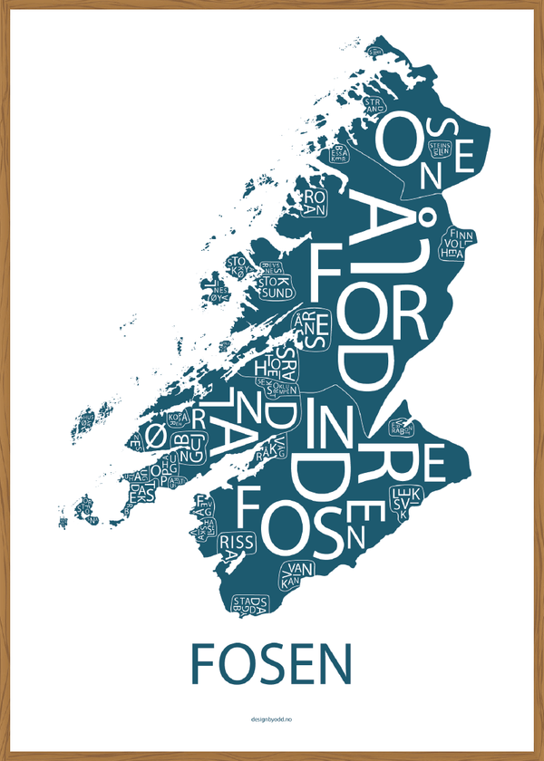 Plakat Fosen (petroleumsblå)