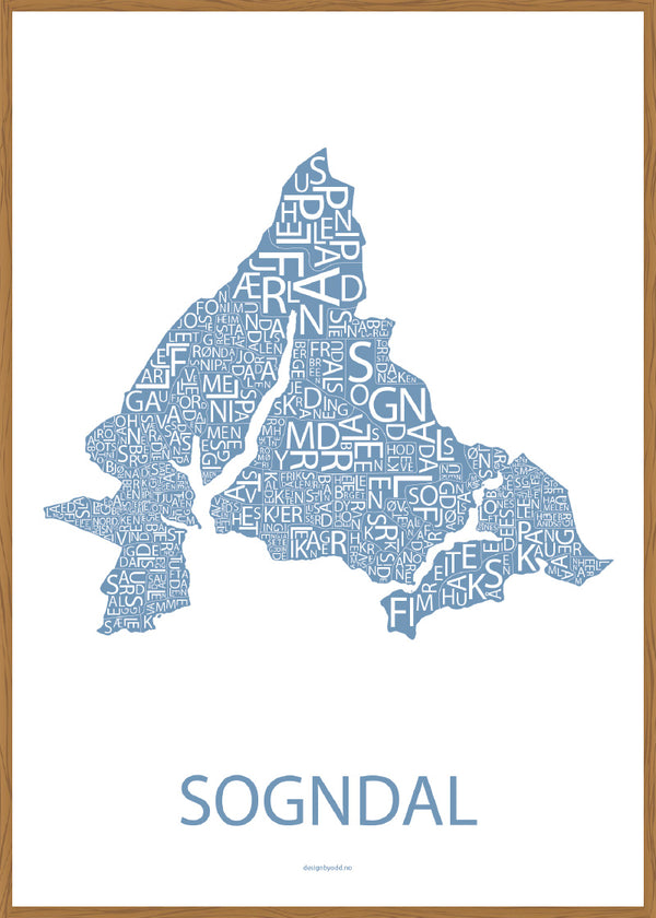 Plakat Sogndal (blå)
